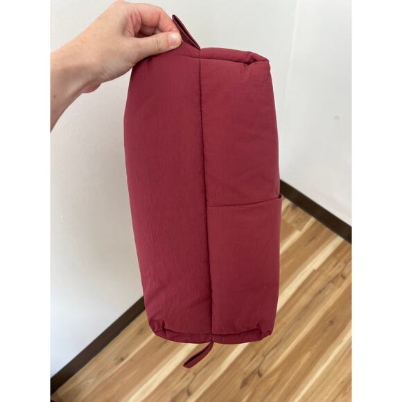 OLEND Ona Soft Bag Nylon Puff Padded Lightweight Convertible Backpack Cherry Red - Picture 10 of 12